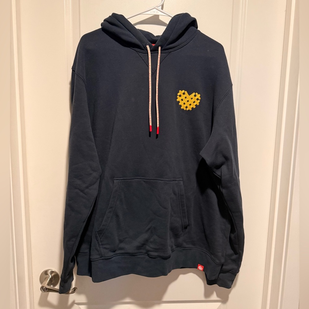 Chick-Fil-A Navy Blue Heart Patch Men's Sweater